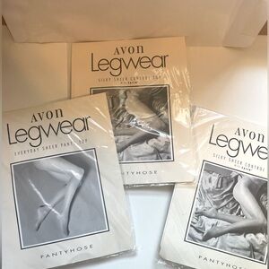 Avon Legwear Silky Sheer Control Top with Lycra Pantyhose 3 new in package